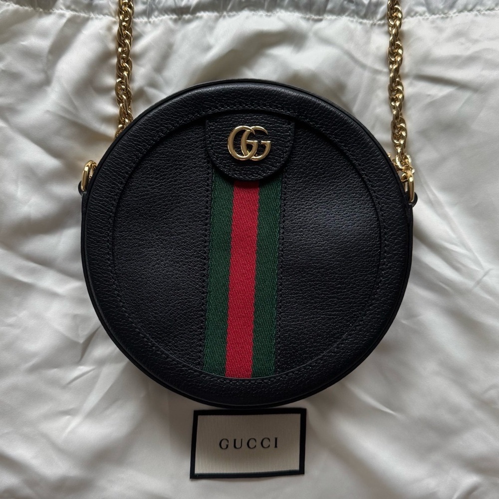 Gucci GG Ophidia Black Round Crossbody - Pristine condition
